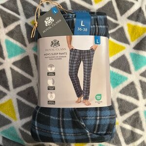 Royal Class Men's Blue Plaid Sleep Pants